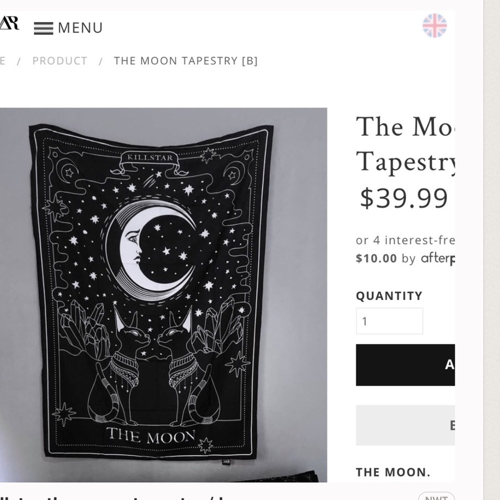 Killstar the moon tapestry